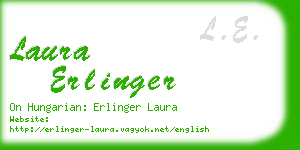 laura erlinger business card